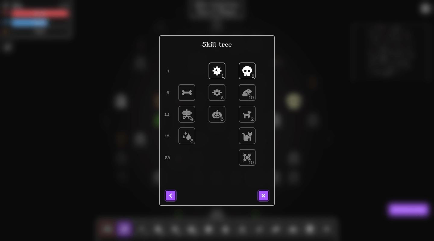 Screenshot Skill tree